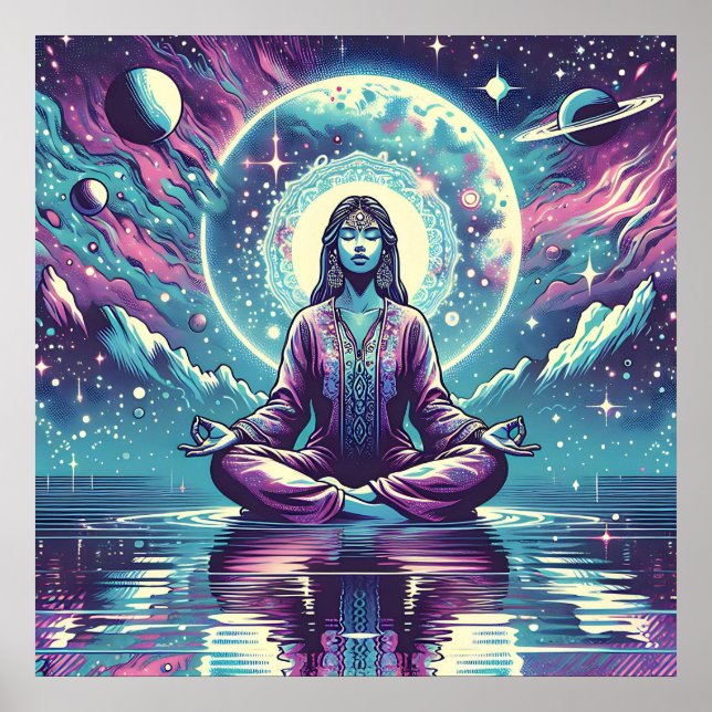 Poster Espace de méditation relaxant et réflexion (Devant)