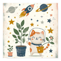 Espace Explorateur chat Astronaute Chambre des Enf