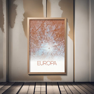 Poster Espace Extérieur, Cosmos, Système Solaire, Lune Eu