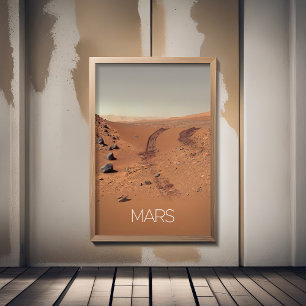 Poster Espace Extérieur, Système Solaire, Planète Mars, C