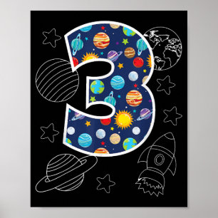 Poster Espace extra-atmosphérique 3 ans 3ème anniversaire