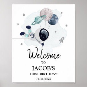 Poster Espace extra-atmosphérique Galaxie Astronaut Boy B