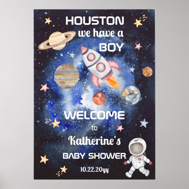 Poster Espace extra-atmosphérique Houston Nous avons un B (Devant)