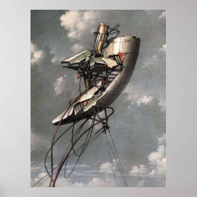 Poster Espace fluide Lebbeus Woods (Devant)