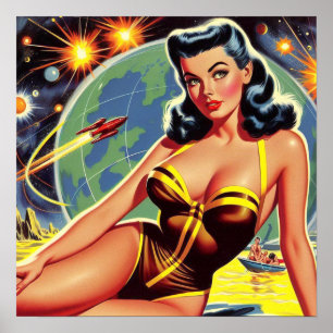 Poster Espace vintage