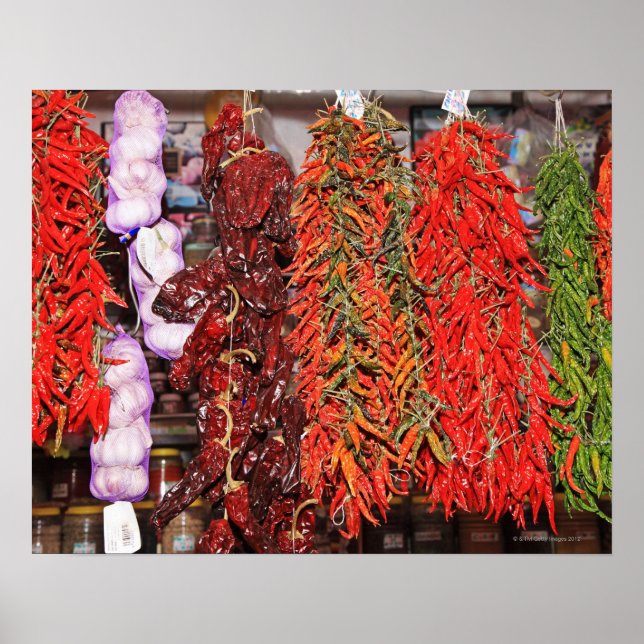 Poster Espagne, Catalogne, Barcelone, La Boqueria (Devant)