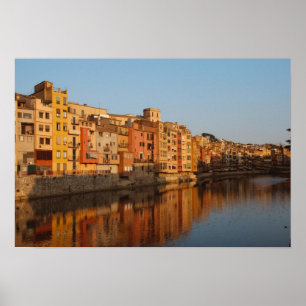 Poster  Espagne. Catalogne. Gérone. Maisons de l'Onyar