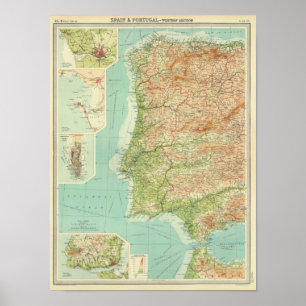 Poster Espagne et Portugal section ouest