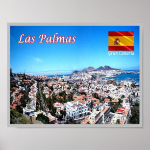 Poster Espagne - Îles Canaries - Grande Canarie -