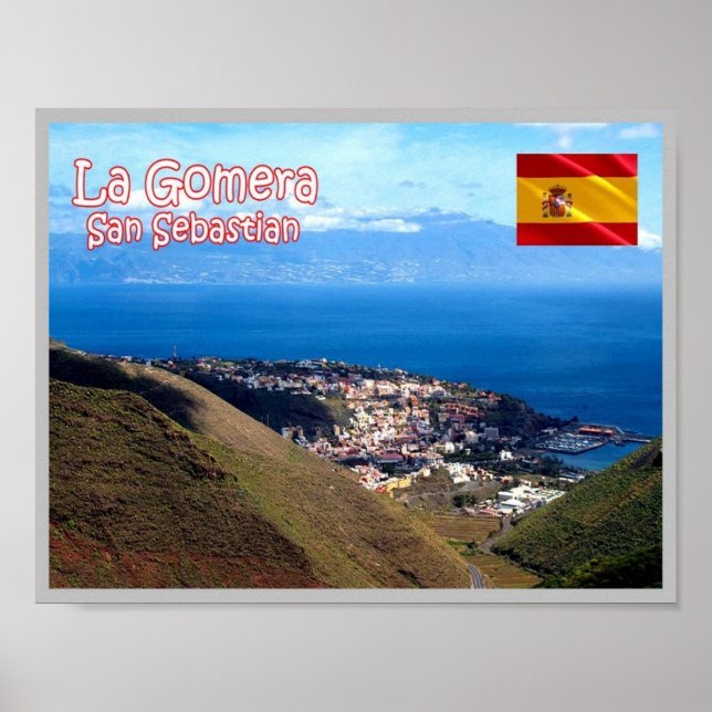 Poster Espagne - Îles Canaries - La Gomera - (Devant)