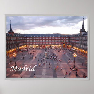 Poster Espagne - Madrid - Carré du maire -