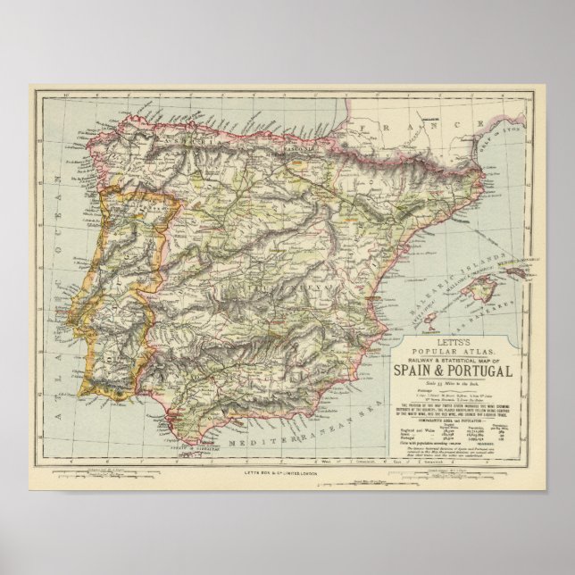 Poster Espagne, Portugal 4 (Devant)