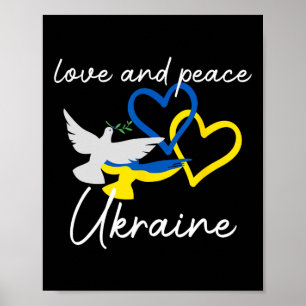 Poster Espoir de soutien à l'Ukraine Positivité Colombe p