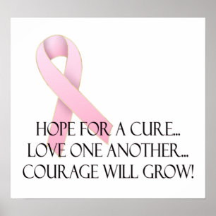 Poster Espoir pour une copie de conscience de cancer du