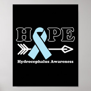 Poster Espoir - Sensibilisation à l'hydrocéphalie Ruban b