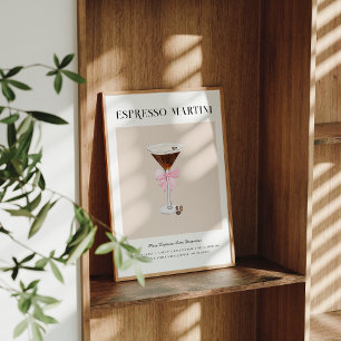 Poster Espresso Martini Boisson de signature pour la do