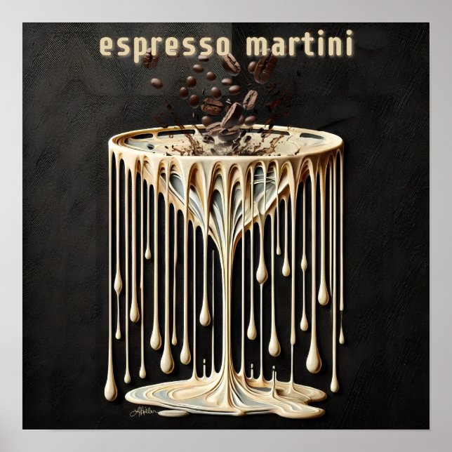 Poster Espresso Martini Cocktail Heure (Devant)