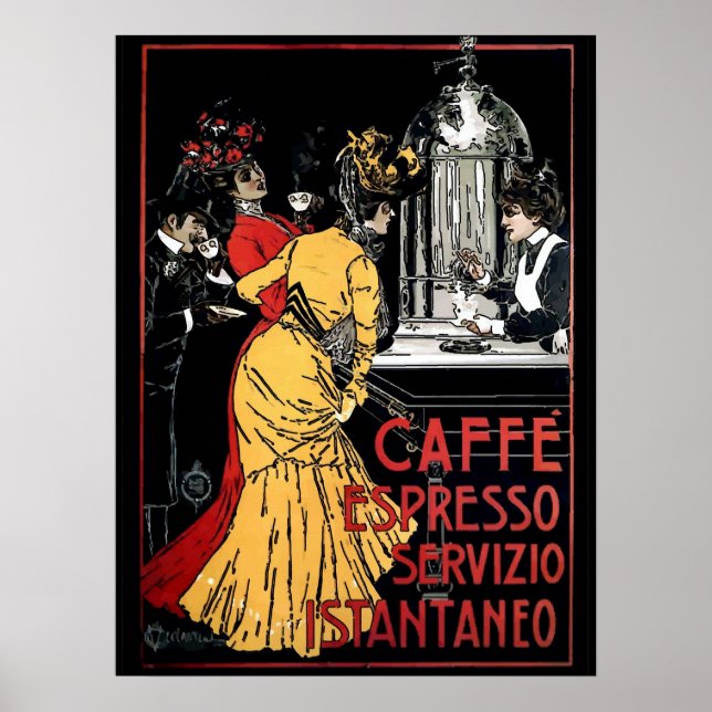 Poster Espresso vintage (Devant)