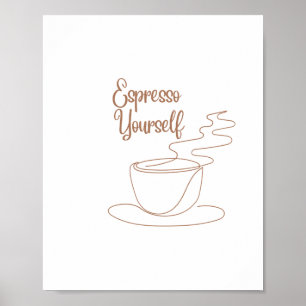 Poster Espresso vous-même conception de texte