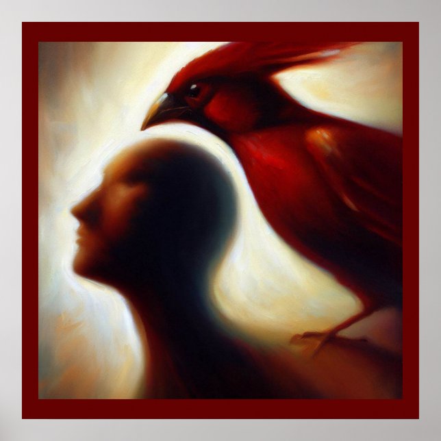 Poster Esprit Animal Cardinal 1 (Devant)