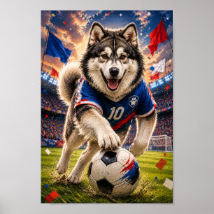 Poster Esprit de championnat du Malamute d'Alaska