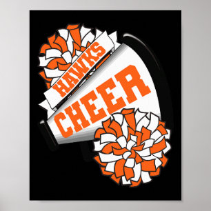 Poster Esprit de Cheer Hawks Ck Pour L'école O