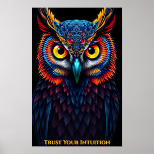 Poster 🦉 Esprit de Chouette Mystique - Sagesse Sacrée &
