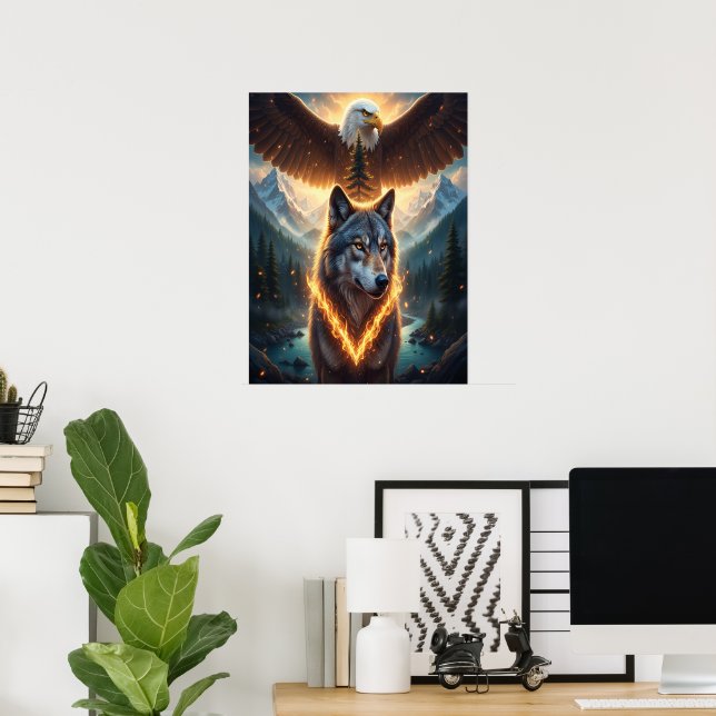 Poster Esprit de Feu et de Ciel (Bureau à domicile)