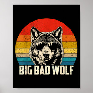 Poster Esprit de loup grand et mauvais loup meute de loup