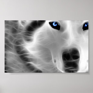 Poster Esprit enveloppé 4' de loup de toile X 6' toile