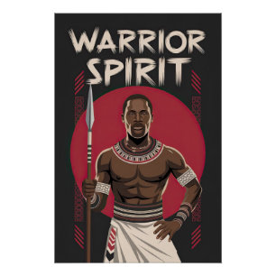 Poster Esprit guerrier - Patrimoine africain