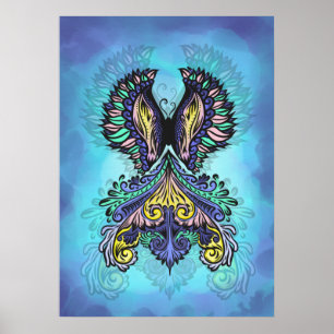 Poster Esprit mystique papillon