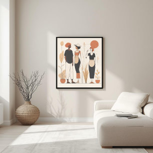 Poster Esprits apparentés Art abstrait contemporain de
