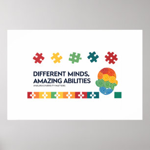 Poster Esprits différents, sensibilisation aux capacités
