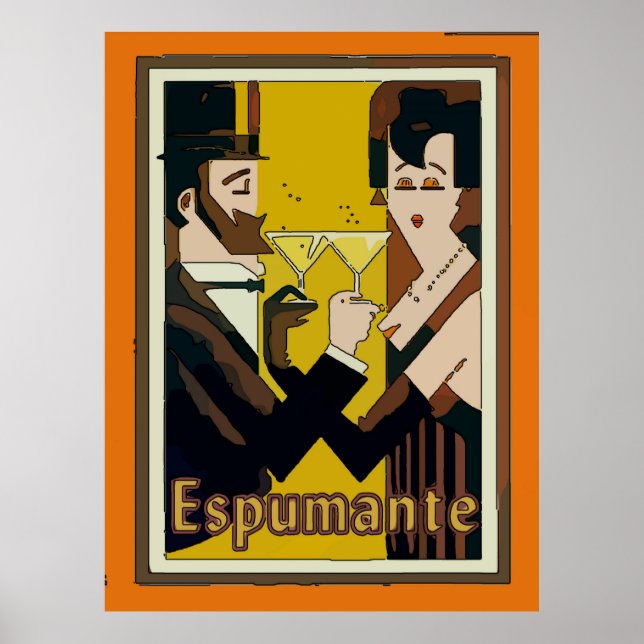 Poster Espumante, Vins Étincelants, (Devant)