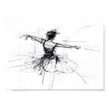 Esquisse de danseuse de Ballerina Abstraite - Prem