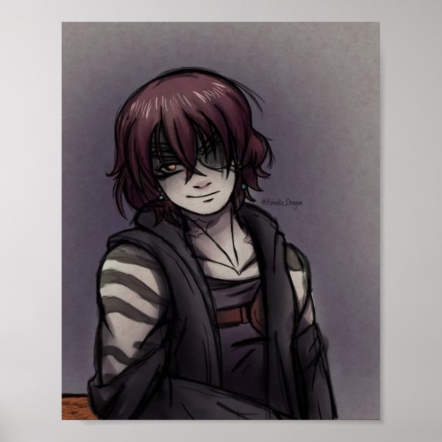 Poster Esquisse de pirate de l'espace (Devant)