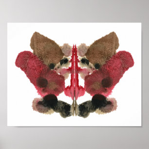 Poster Essai de tache d'encre de Rorschach. Ne m'appelez