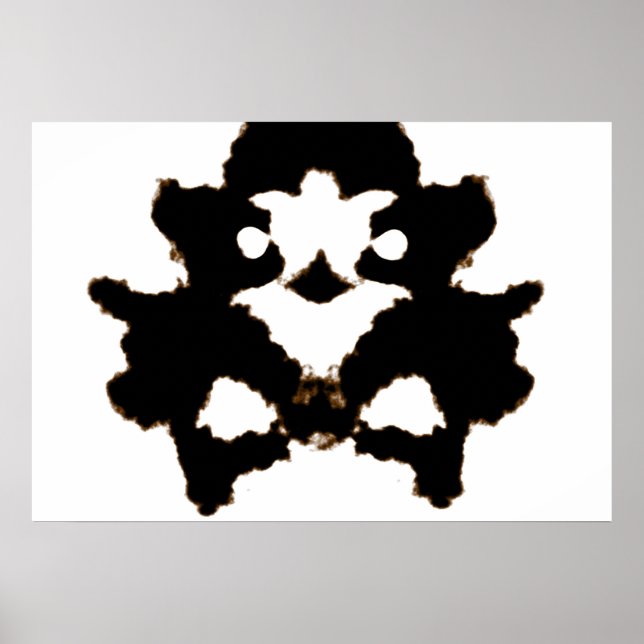Poster Essai Rorschach d'une carte de lot d'encre (Devant)