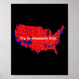 Poster Essayez d'impeacher cette carte électorale 2016 Tr