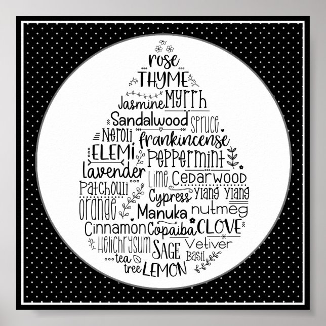 Poster Essential Oil Drop (Devant)