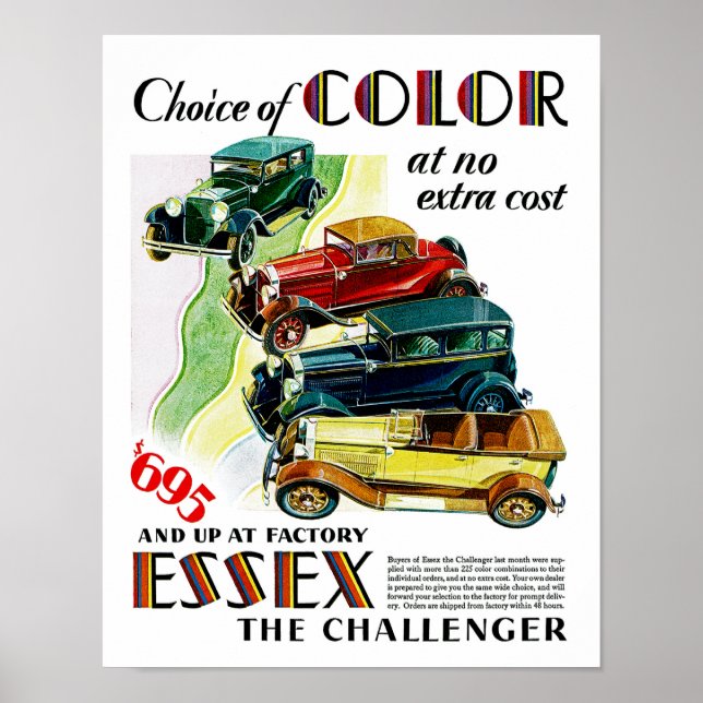 Poster Essex Le Challenger Automobile (Devant)