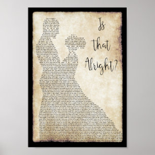 Poster Est-Ce Bien Danser Chanson Lyric Print