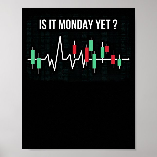 Poster Est-ce lundi pourtant jour Trader Stock marché Cry (Devant)