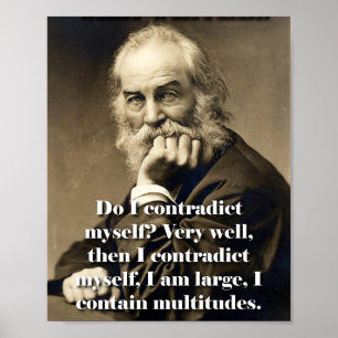 Poster Est-Ce Que Je Me Contredit - Whitman