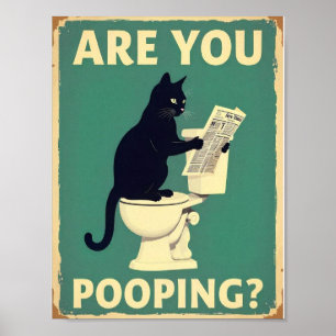 Poster "Est-ce que tu te trompes ?" Chats noirs amusants