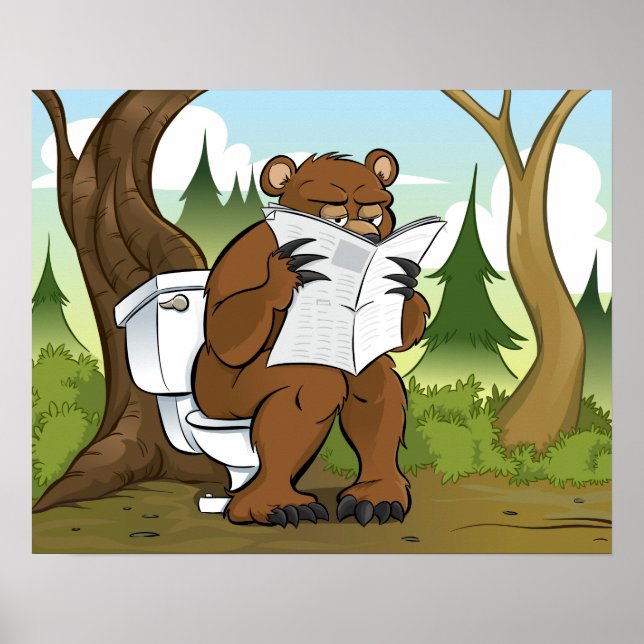 Poster Est-ce qu'une merde d'ours dans la forêt (Devant)