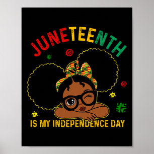 Poster Est Ma Fête de l'Indépendance Filles Noires Enfant