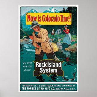 Poster Est maintenant le Colorado Time Rock Island Systèm