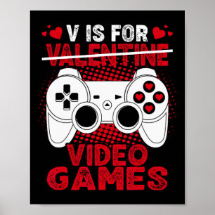 Poster Est Pour Jeux Vidéo Valentines Jour Joueur Garçons